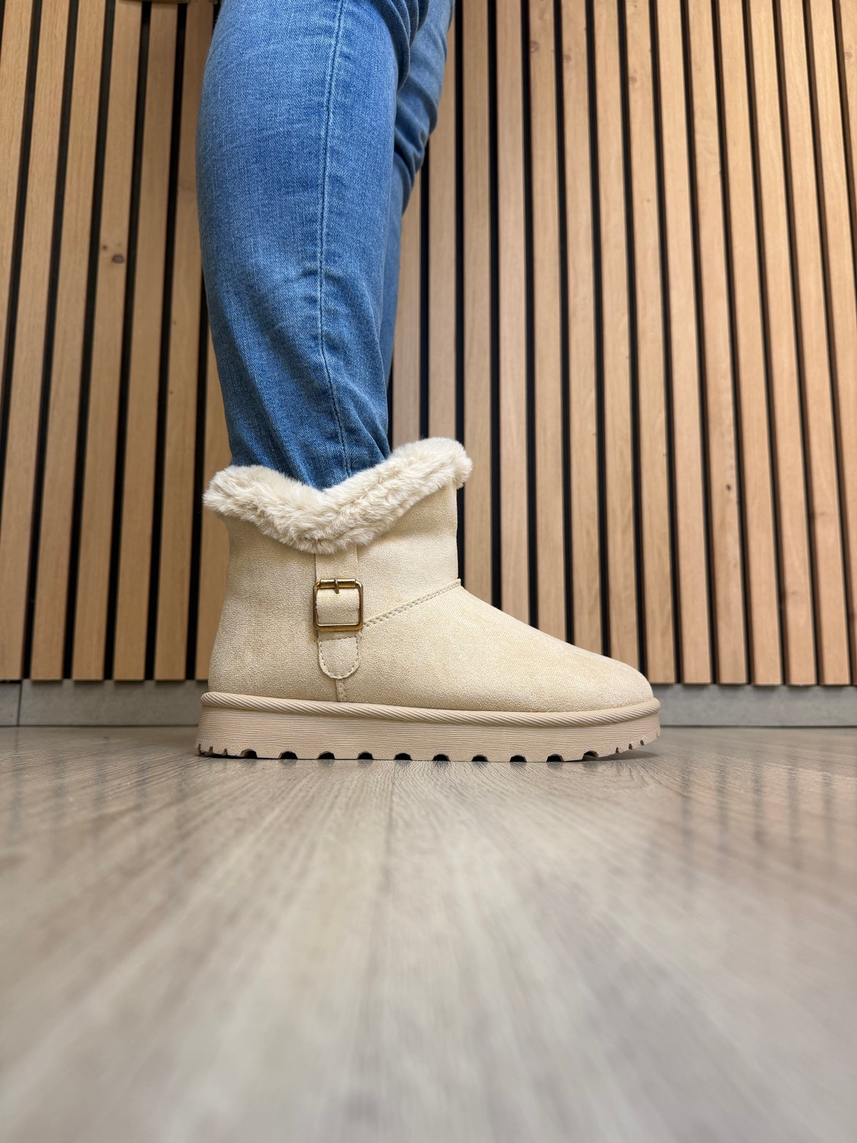 Teddy - Beige enkellaarsjes 🐻