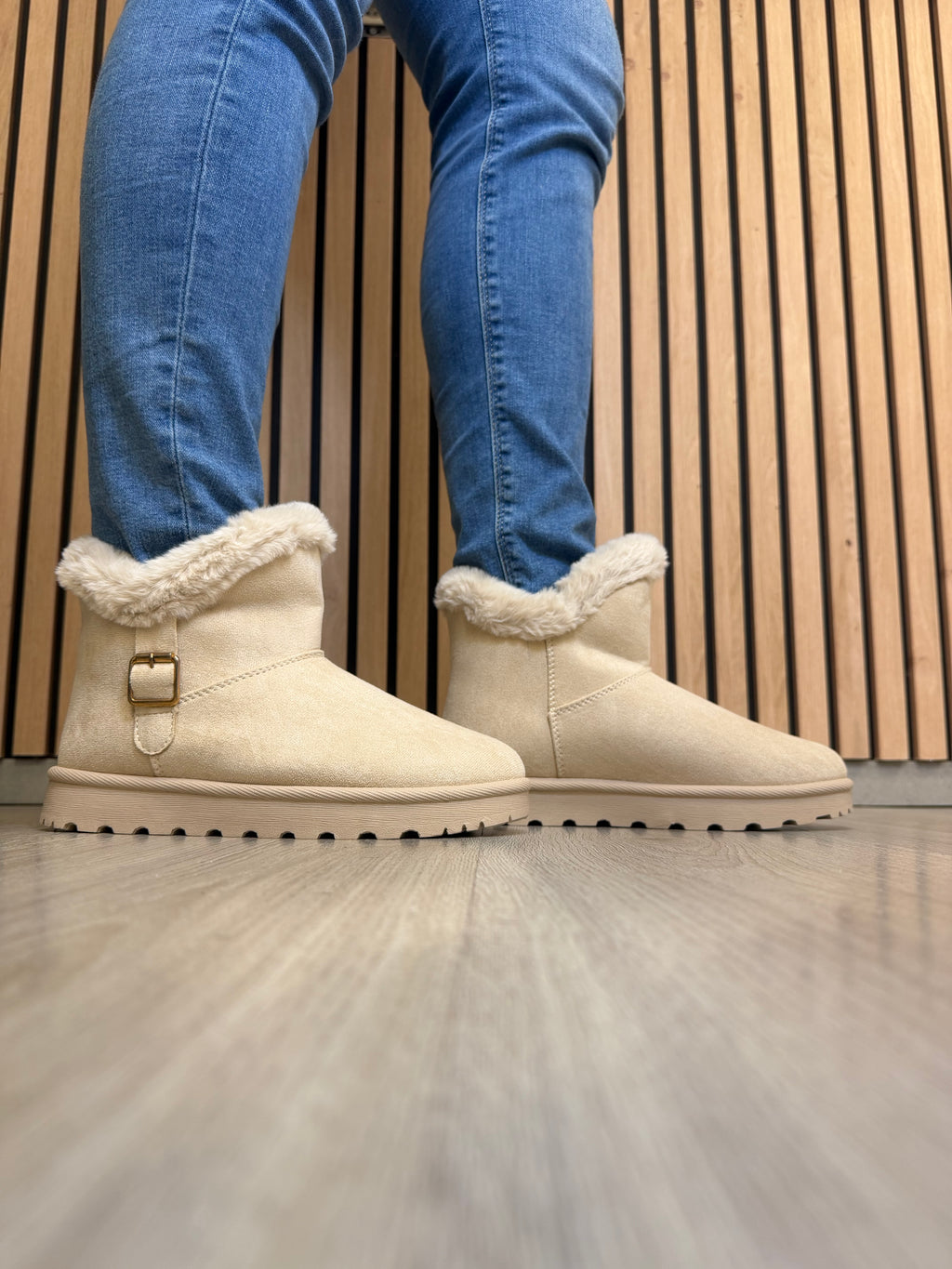 Teddy - Beige enkellaarsjes 🐻
