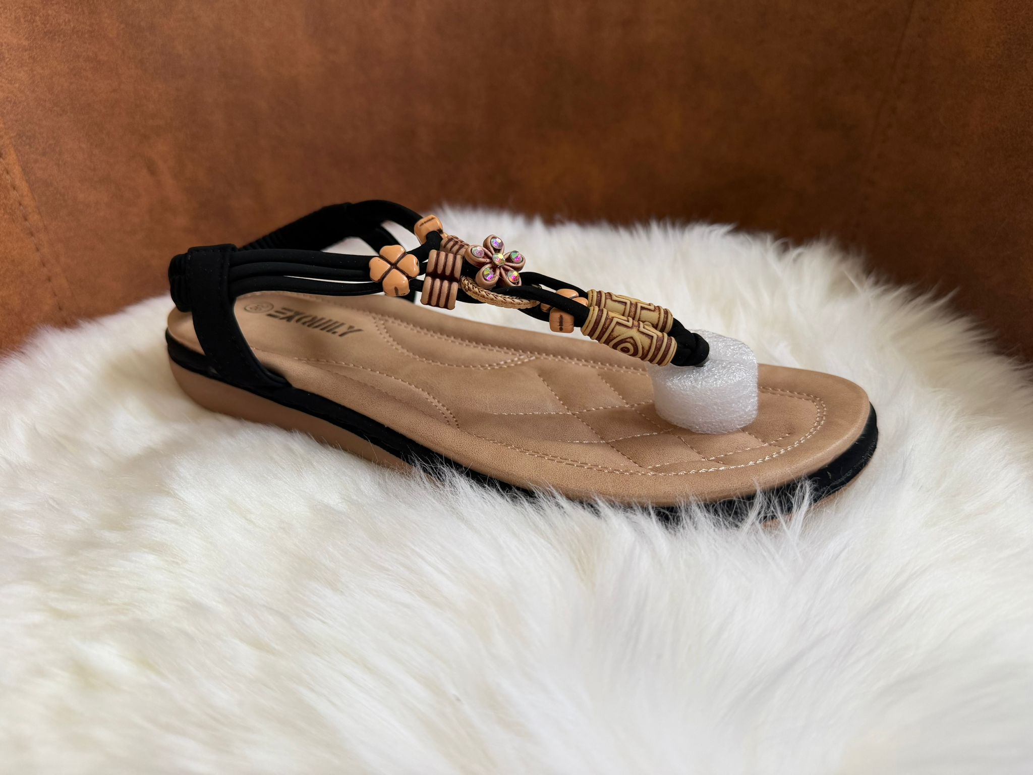 Sandalen zwart met extra zachte ondergrond