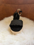 Sleehak met anti slip stof zwart