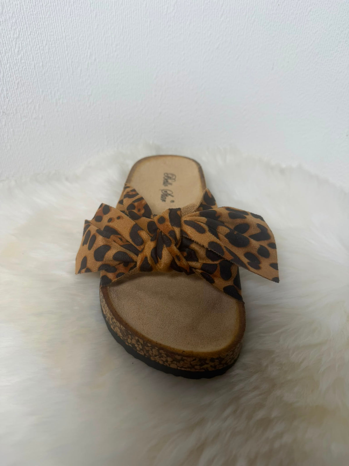 Letti - slipper met tijgerprint strik