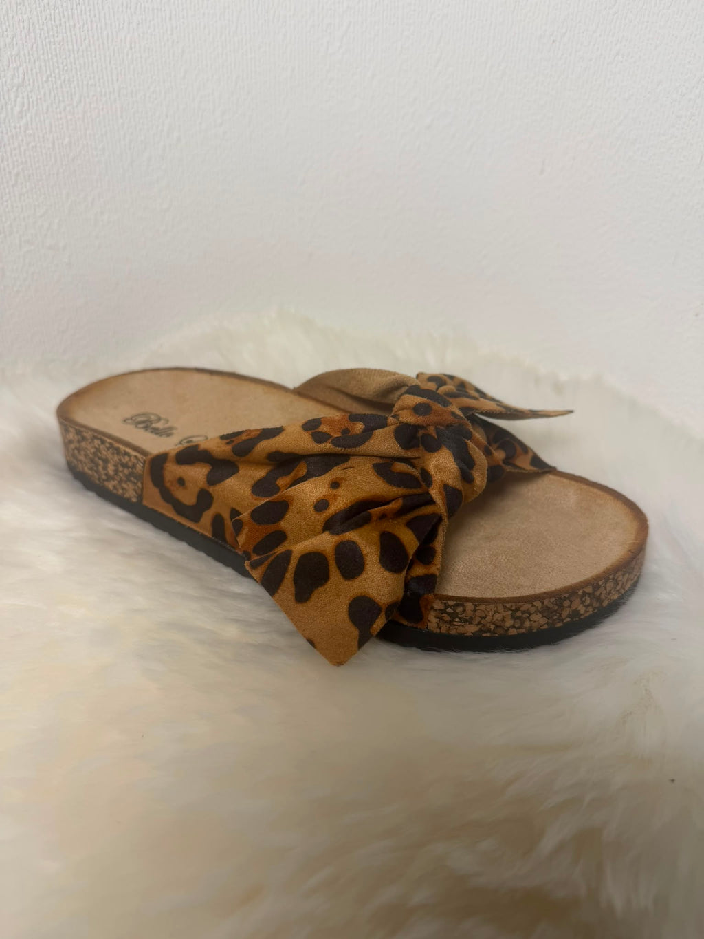 Letti - slipper met tijgerprint strik