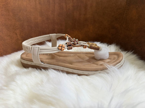 Sandalen beige met extra zachte ondergrond